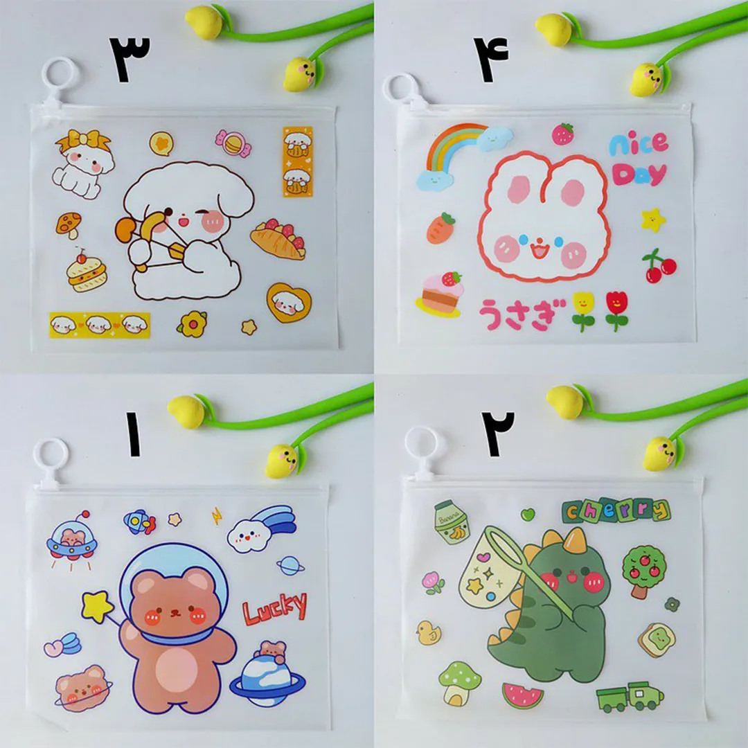 لوازم تحریر فانتزی - 2 پوشه زیپی فانتزی A5