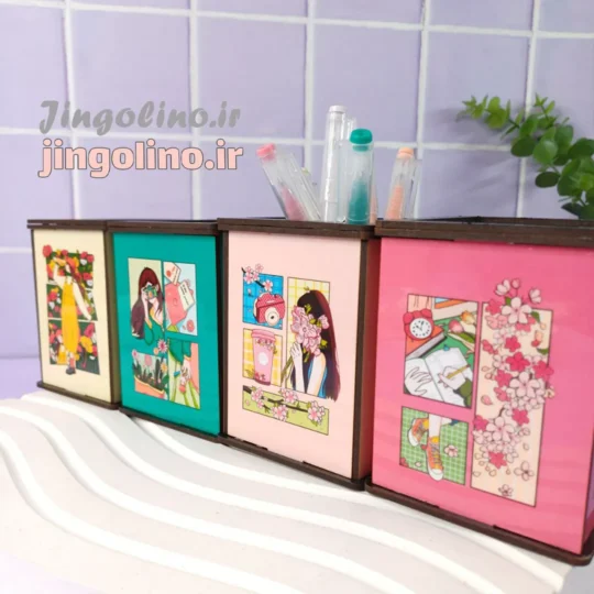 ارگانایزر لوازم تحریر چوبی